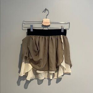 Maldire two-tone double layered ballet skirt